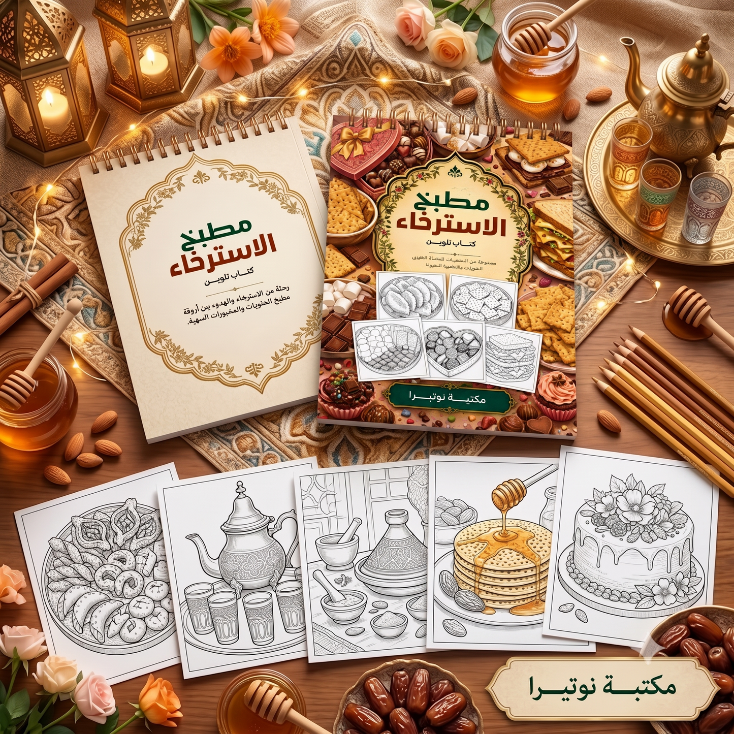 دفاتر تلوين نوتيرا وباقات التلوين